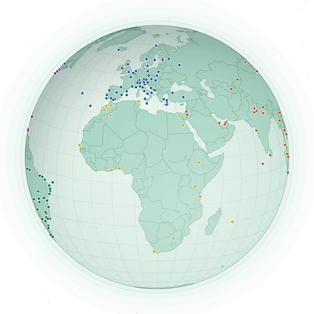 O planeta com as cidades do guia