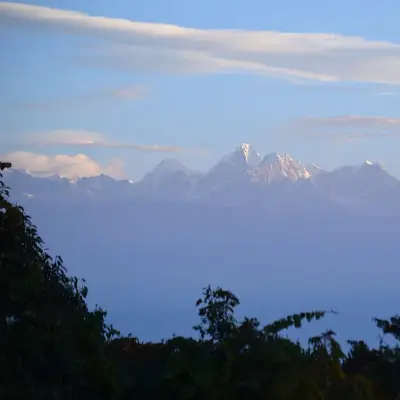 Nagarkot, o Himalaia ao amanhecer